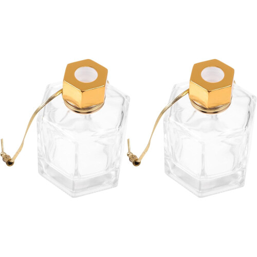 2 st doftflaskor i glas med aromaterapibehållare och diffusorfunktion