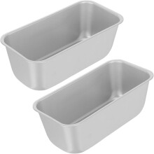Lot de 2 moules à toasts/gâteaux rectangulaires antiadhésifs en alliage d'aluminium à répartition uniforme de la chaleur