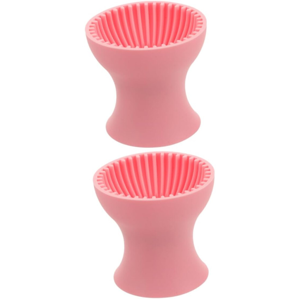Hkhbjs 2Pcs Makeup Brush Cleaning Pad Silicone Makeup Brush Cleaner Travel-Sized Beauty Tool