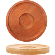 2 Pcs Bamboo Whiskey Glass Coasters Round Rotating Design, Resistant to Damage and Versatile Usage