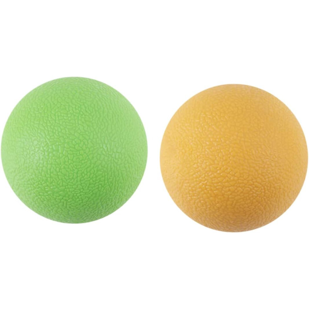 Hkhbjs Yellow/Green 2Pcs Tpe Injection Fascia Ball For Massage And Yoga Deep Muscle Relaxation Back Roller Function