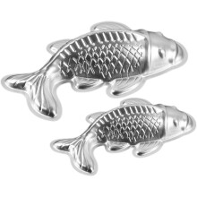 2 Stück Gelee-Formen, Lebensmittelformen in Fischform, Aluminium, zur Herstellung von Gelee und Pralinen