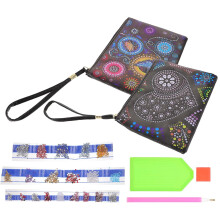 Set di mini pochette da donna Mandala 5d con trapano rotondo, borsa elegante per feste e serate.