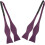 2pcs Elegant Solid Purple Bow Tie Adjustable Self Tie Bowties for Men 1