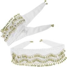 2er-Set Bauchtanzgürtel mit Münzen, Chiffon-Taillenschal für Damen, Hüftrock, Tanzaccessoire für Festivalauftritte