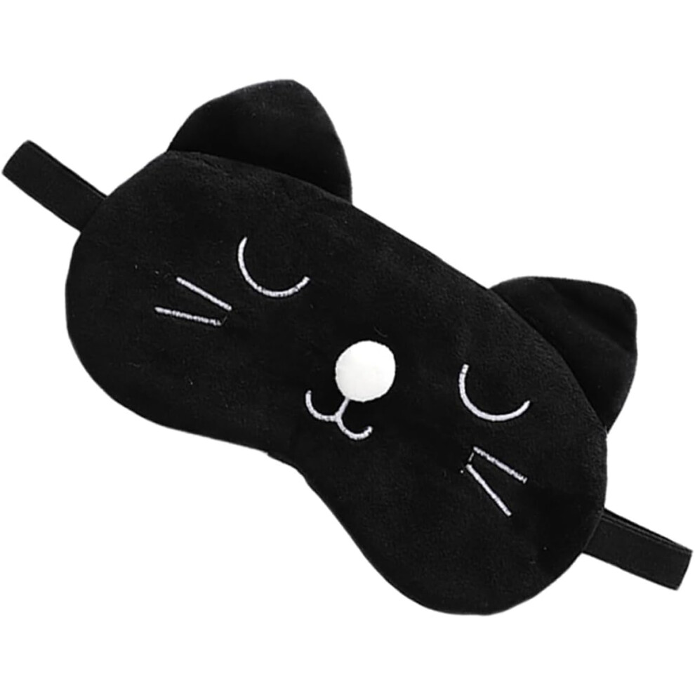 Hkhbjs 2Pcs Cartoon Cat Pattern Sleeping Eye Mask Funny Cat Blindfold For Travel Home