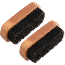 2pcs escova barba homens cabeleireiro escova javali cerda alça cabelo alisamento ferramenta de cuidado