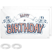 2 große, unbedruckte Banner mit Seil, 90 x 148 cm, Polyester, zum Aufhängen von Gartenflaggen, DIY-Türschilder