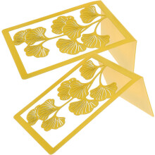 2 st gula ginkgoblad metallbokstöd skrivbordsbokorganisatör multifunktionella bokställ