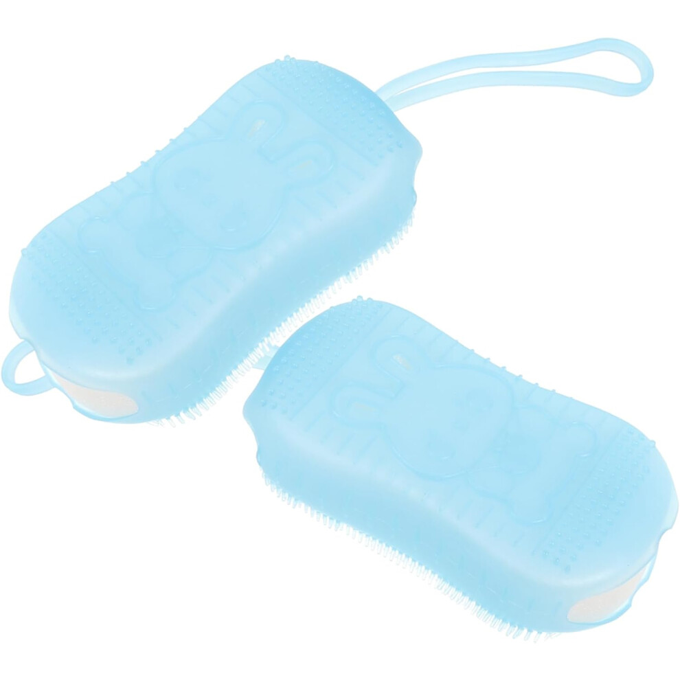 Hkhbjs 2Pcs Shower Brush And Face Brush Silicone Exfoliation For Body Scrub And Bathroom Cleaning Scrubber Random Color