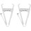 Handheld Body Fat Caliper Measurement Tool 2pcs Set White Cm/in Scale 1