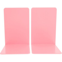 2pcs rosa plástico Bookends Organizador de livro decorativo multifuncional suportes de livro