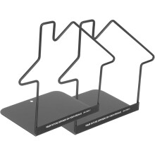 2pcs Metal Bookends Crafted Book Stands Leitura Organizador Livro termina para prateleiras Desktop Décor