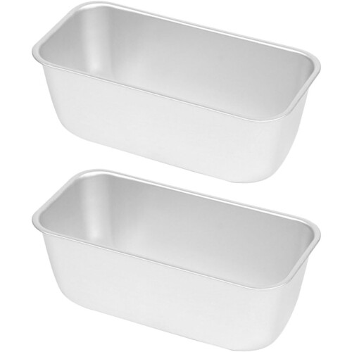 2 st djup bakplåt rektangulär rostat brödform nonstick-beläggningsform Zine legering