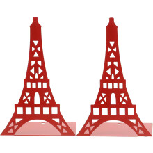 Metal Bookends 2pcs Tower Shape Book Holders Red Small Metal Book Organizer Suporte da prateleira