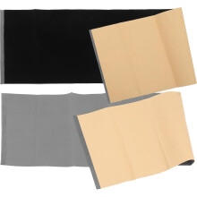 Couverture de livre autocollante 40 cm x 148 cm, 2 pièces, grise et noire floquée, protection anti-usure