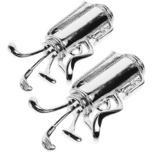 2pcs Golf Club Broche Pins Zircon Copper Lapel Pins para homens e mulheres, Fashion Suit Camisa Collar Broche Acessórios