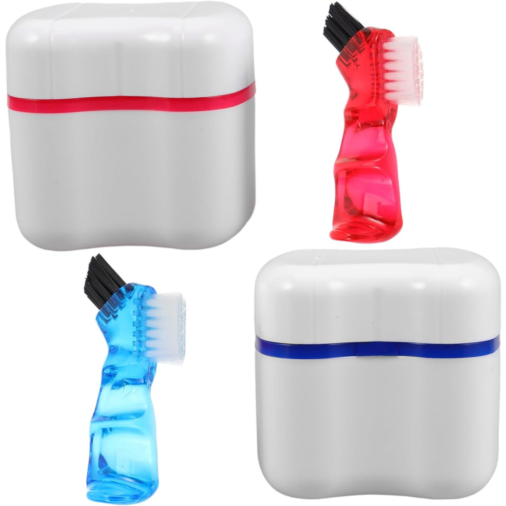 Hkhbjs 2Pcs Denture Toothbrush Braces Storage Case For Teeth Braces Cleaning Soaking Box Holder