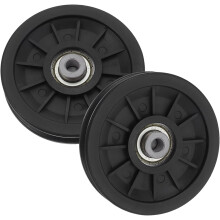 2 Stück 110 mm schwarze Lagerrollen als Ersatz für Kabelzugmaschinen an Fitnessgeräten