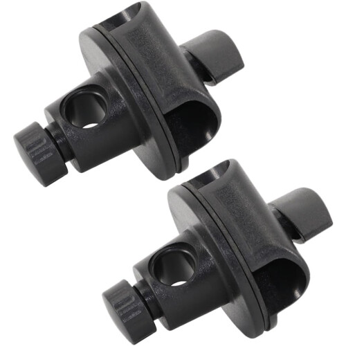2pcs Fivelas ajustáveis Clips do braço do microfone Material de ferro ABS leve Instalação fácil Adequado