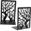 2pcs Metal Book Ends Creative Elegant Pattern Design Iron Reading Book Stands 1