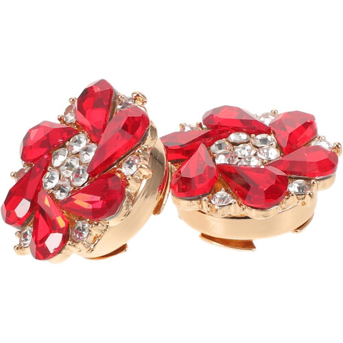 2pcs Creative Button Covers Rhinestone Cufflinks Shirt Decorative Caps