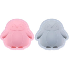 2pcs silicone molde de cozinha moldes de bolo em forma de pinguin fácil de limpar geladeira segura ferramenta de cozinha de bolo de desenhos animados