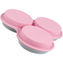 Lot de 2 moules à muffins en silicone, portables et antiadhésifs, avec coins arrondis, faciles à nettoyer.