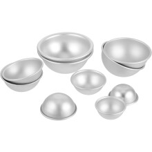 10-teiliges Set halbkugelförmiger Kuchenformen aus Aluminiumlegierung mit Antihaftbeschichtung