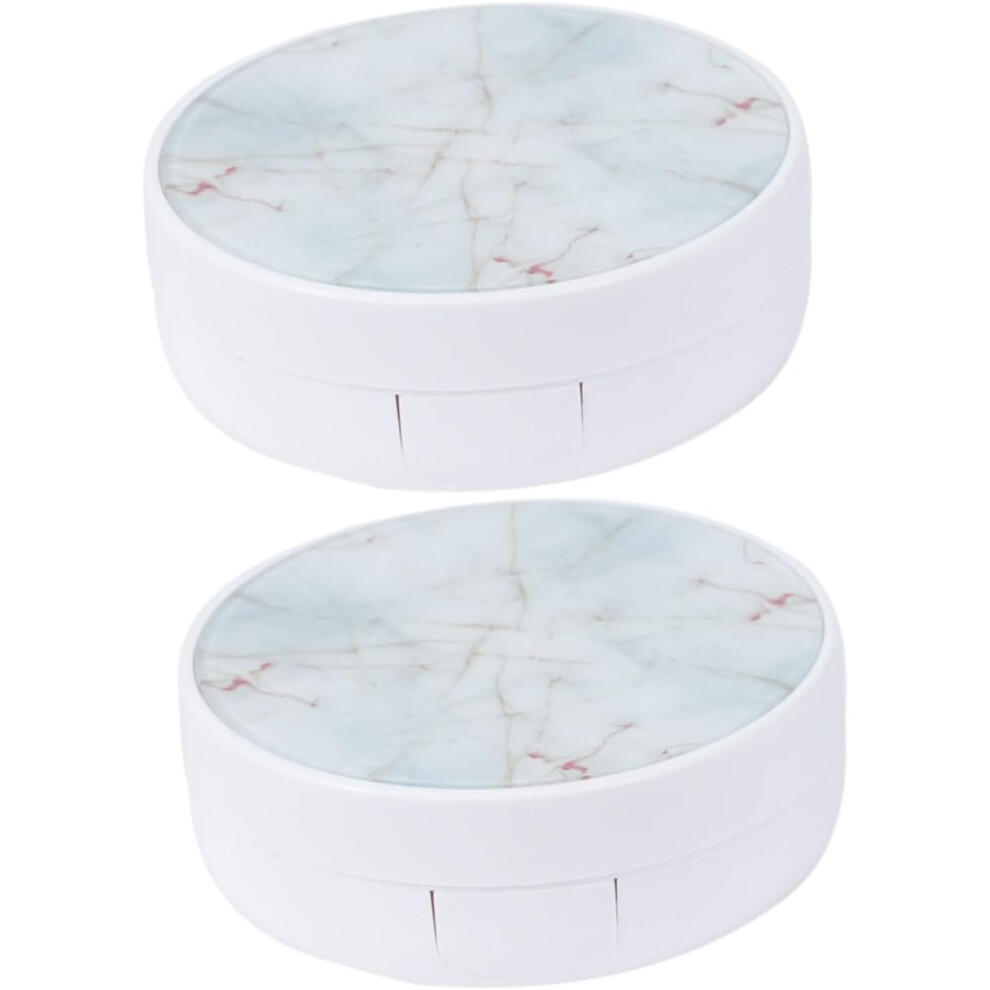 Hkhbjs 2Pcs Marble Pattern Lenses Case Portable Lenses Holder For Home And Travel Lens Case Holder Lens Cover