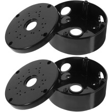 2 stuks waterdichte aansluitdozen voor buitencamera's, 10 mm diameter, zwarte koepelvormige kabelopbergdoos