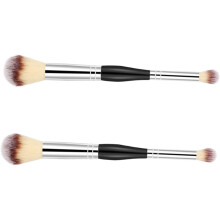 2 Stück doppelseitige Make-up-Pinsel zum Auftragen von losem Puder