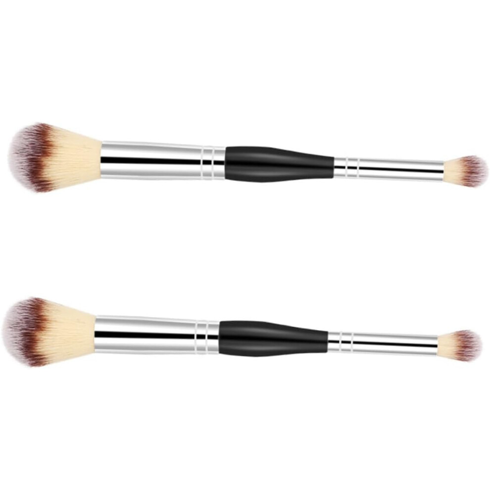 Hkhbjs 2Pcs Dual Ended Loose Powder Applicator Makeup Brush