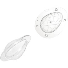 2 moules à chocolat en plastique en forme d'œuf, thème Pâques, surface lisse, accessoire de confiserie sûr