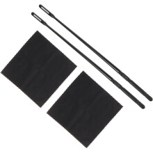 4-delige set fluitreinigingsstaafjes, lichtgewicht katoenen en plastic reinigingsstaafjes, gemakkelijk te wassen, zwart