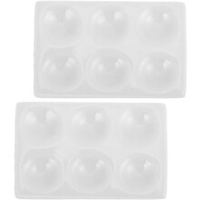 2 Stück Keramik-Tüpfelplatten für chemische Tests, 6 Vertiefungen, Porzellan-Reaktionsplatten