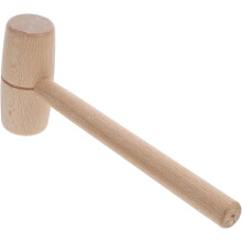 Kleiner Holzhammer aus Buchenholz mit abgerundetem Kopf für Tischler- und Lederarbeiten