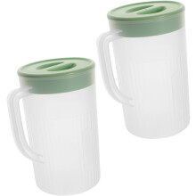 Lot de 2 récipients à jus, carafes de cuisine/réfrigérateur grande capacité 2,4 l en PP haute température