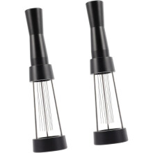 Lot de 2 fouets à expresso en acier inoxydable, accessoires pour la préparation et la distribution d'expresso
