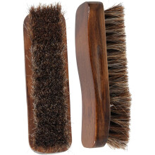 2pcs Wood Shoe Brushes with Comfortable Handles and Handy Design