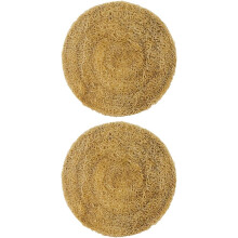 Dekorative Luffa-Tasseneinsätze, 2 Stück, rund, glatt und leicht zu reinigen, khakifarben, für Malen und Basteln.