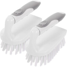 2pcs Iron-Style Laundry Brush Pilling Remover Long Handled Scrubbing Brush