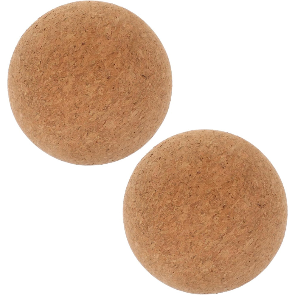Hkhbjs 2Pcs High-Density Cork Yoga Massage Ball 80Mm Myofascial For Muscle Recovery Sore Muscle Relief Suitable