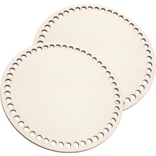 2 Stück Holz-Häkelkorbböden 20x20cm DIY-Taschenböden für Strick- und Webprojekte