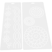2-teiliges Set aus Kunststoff-Quiltschablonen für Kreuzstich- und Patchworkstickerei, Schneide- und Stickschablonen