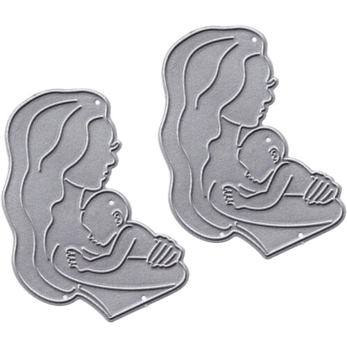 2pcs aço carbono corte morre mãe e bebê forma