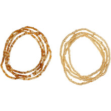 Handmade Bead Waist Chain Set for Women Coffee Colour Beach Belly Decorative Jewelry