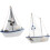 Segelbootmodell im mediterranen Stil, 14 cm, 2-teiliges Set 1