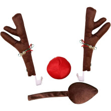 Weihnachtsgeweih-Autodekoration, festliche Autodekoration, Hirschornament