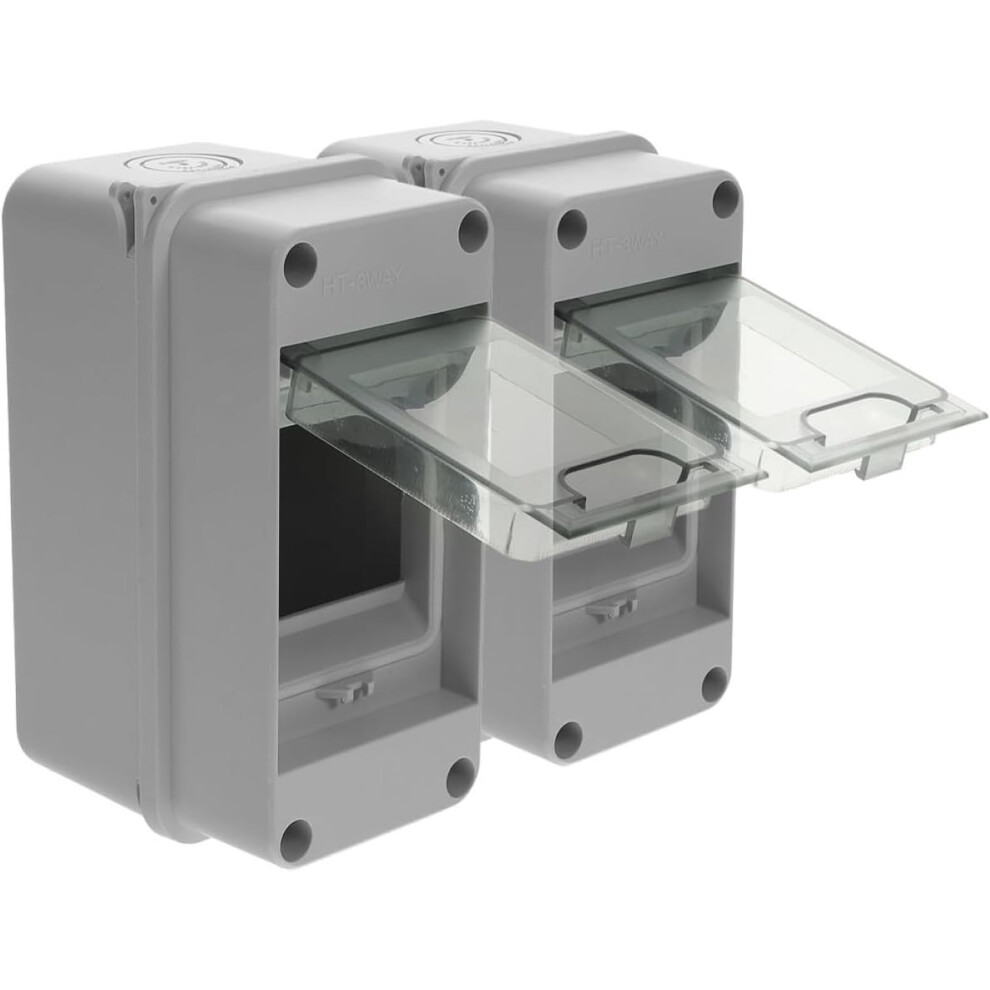 2Pcs 3-Way Power Distribution Junction Box With Ip65 Waterproof Window 5455468332722